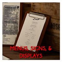 Menus, Signs & Displays